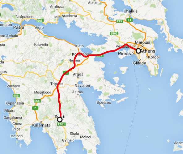 spartathlon-map